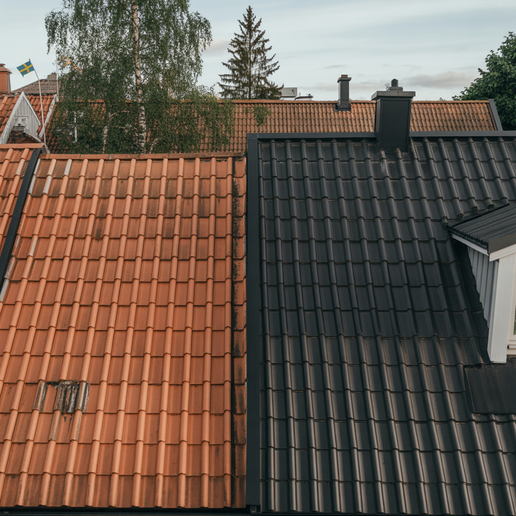 tegelpannor eller betongpannor jamfor vikt livslangd och pri